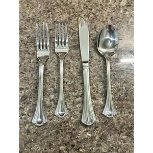 Utica Lot 4 pc Forks Knife Spoon Stainless Steel Flatware